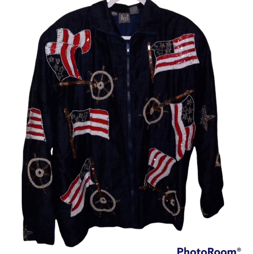 Vintage USA Sequined Jacket Size L
